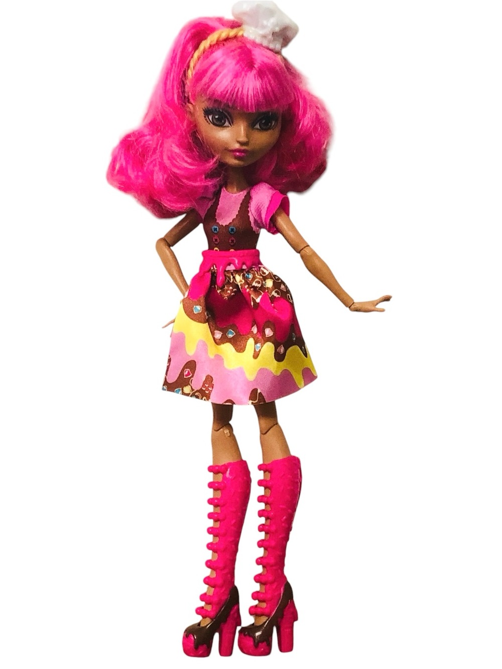Ever After High Ginger Breadhouse Doll Sugar Coated Pink Dress High Boots 2014